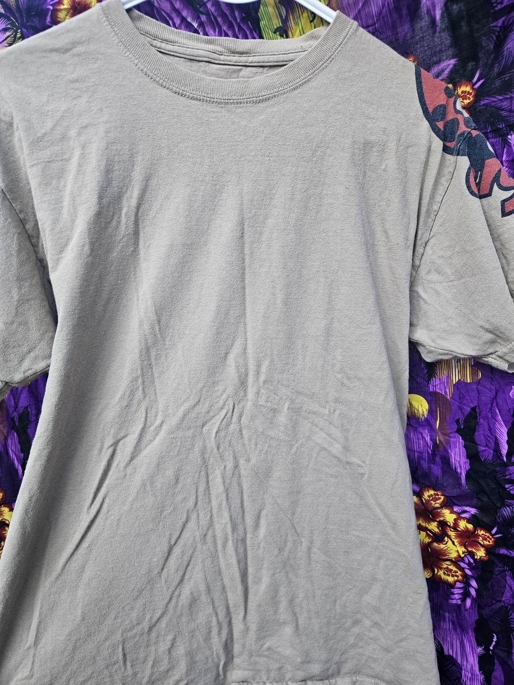 Enjoy Logo Tan Crewneck Tee
